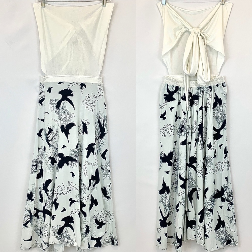 Crazy Fish Backless Midi Sleeveless Dress